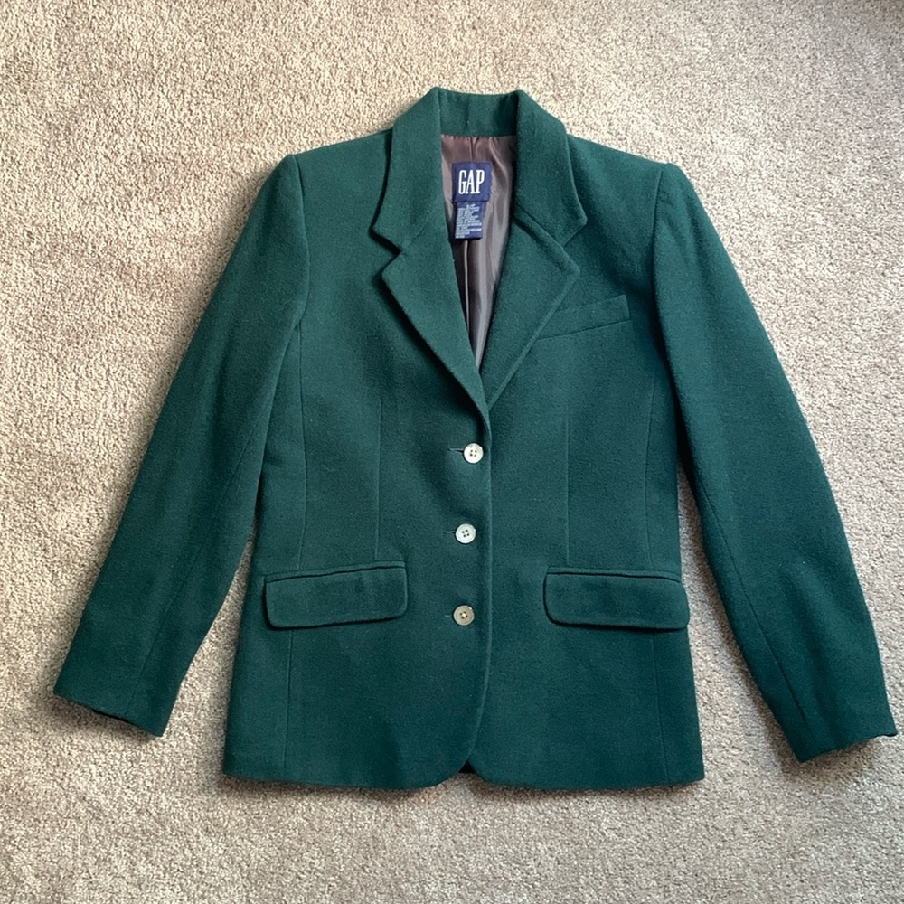 Emerald Green GAP Wool Blazer